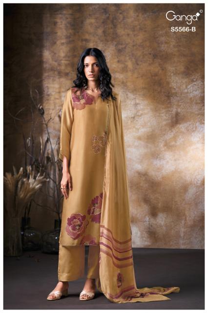 Ganga fariyah 5566 wholesale ladies dress material suppliers in surat